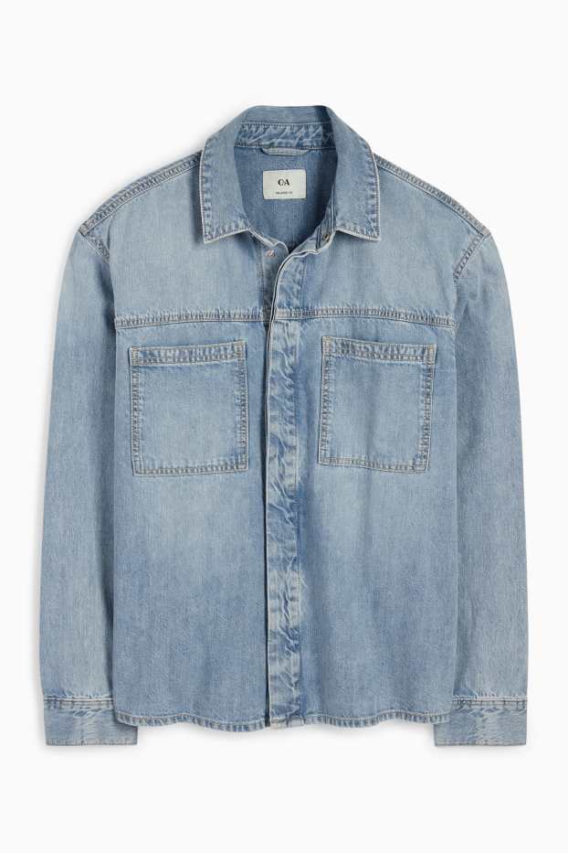 Herren - Jeanshemd - Relaxed Fit - Kent - helljeansblau