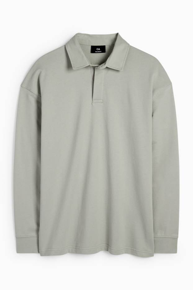 Herren - Sweatshirt - grün / grau