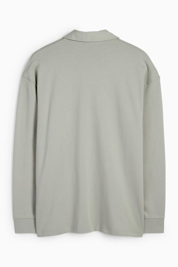 Herren - Sweatshirt - grün / grau