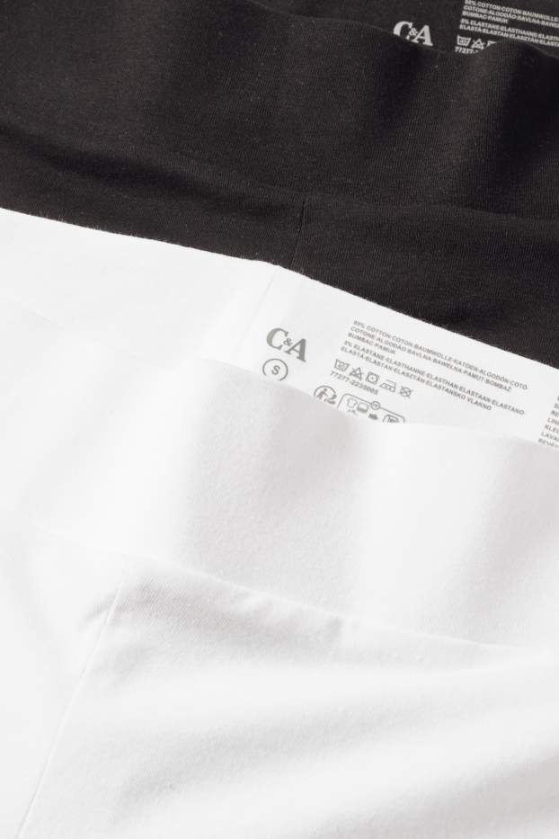 Donna - Confezione da 2 - leggings pinocchietto basic - nero / bianco