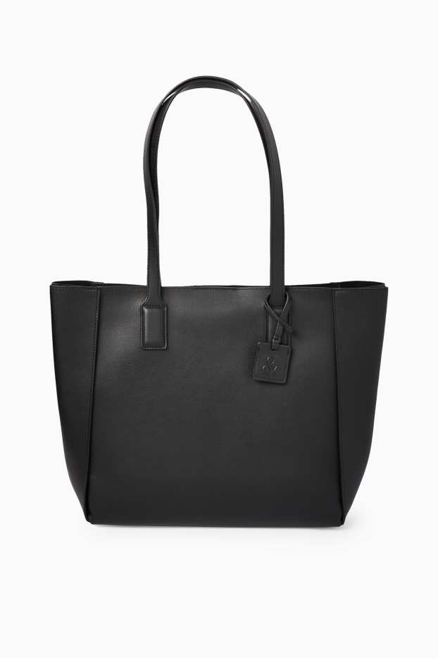 Donna - Shopper grande - similpelle - nero