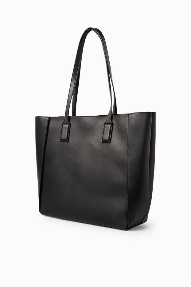 Donna - Shopper grande - similpelle - nero