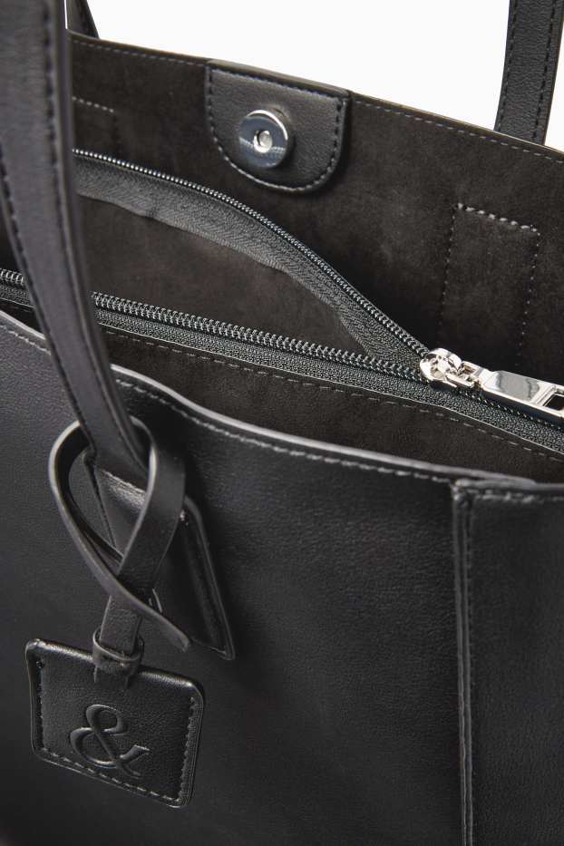 Donna - Shopper grande - similpelle - nero