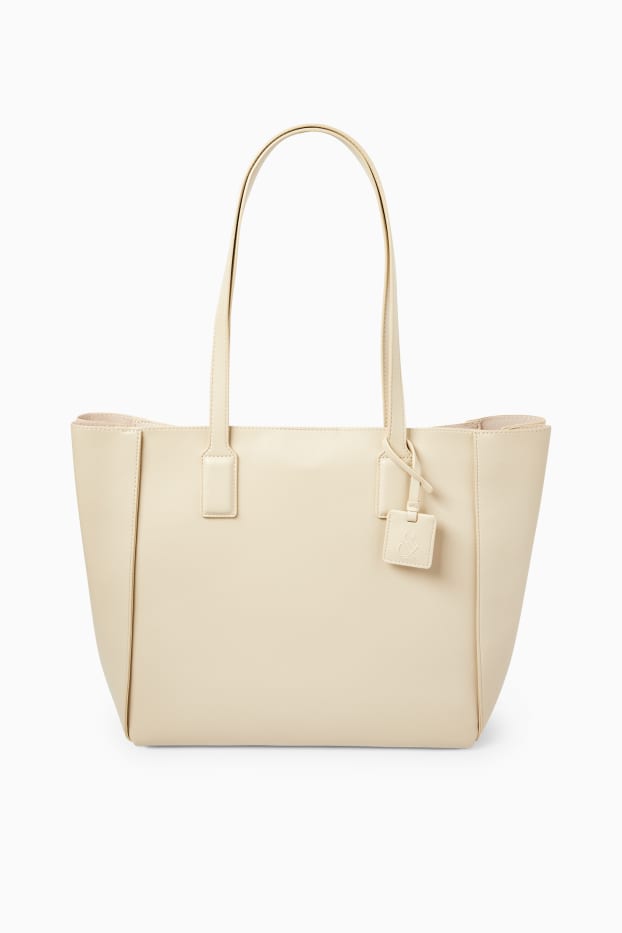 Donna - Shopper grande - similpelle - beige