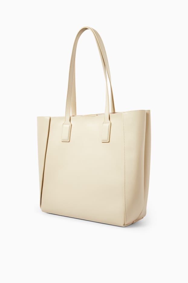 Donna - Shopper grande - similpelle - beige