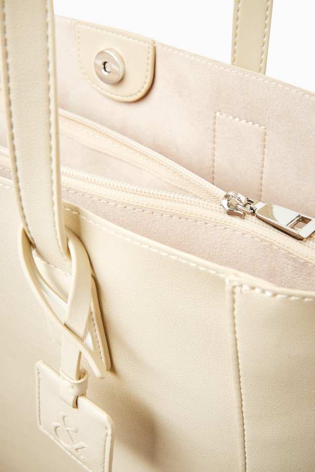 Donna - Shopper grande - similpelle - beige
