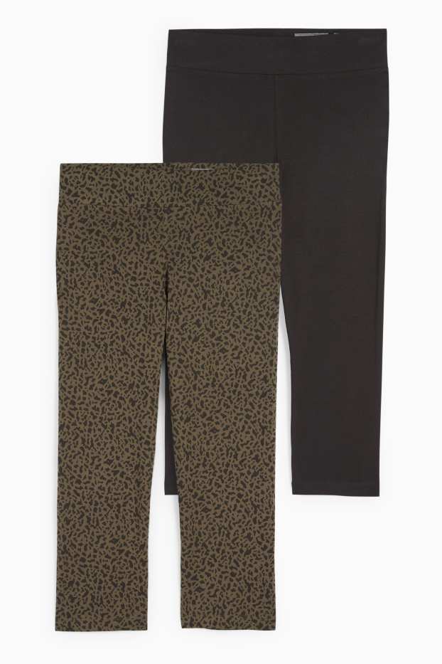 Mujer - Pack de 2 - leggings piratas  - verde oscuro