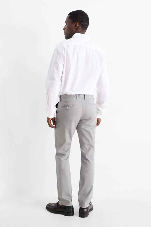 Uomo - Pantaloni chino - slim fit - grigio chiaro