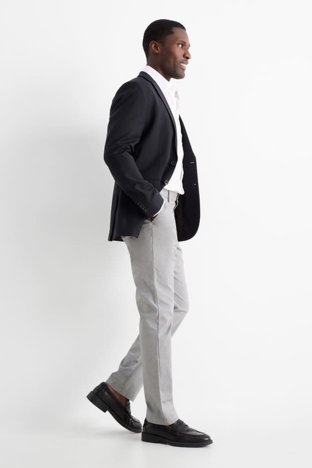 Uomo - Pantaloni chino - slim fit - grigio chiaro