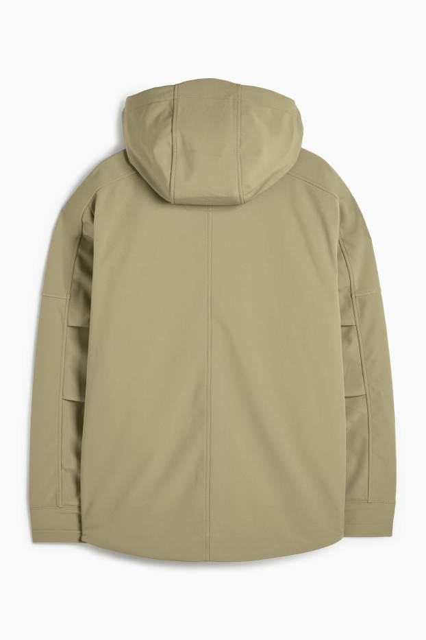 Bărbați - Geacă softshell cu glugă - rezistentă la apă - 4 Way Stretch - kaki