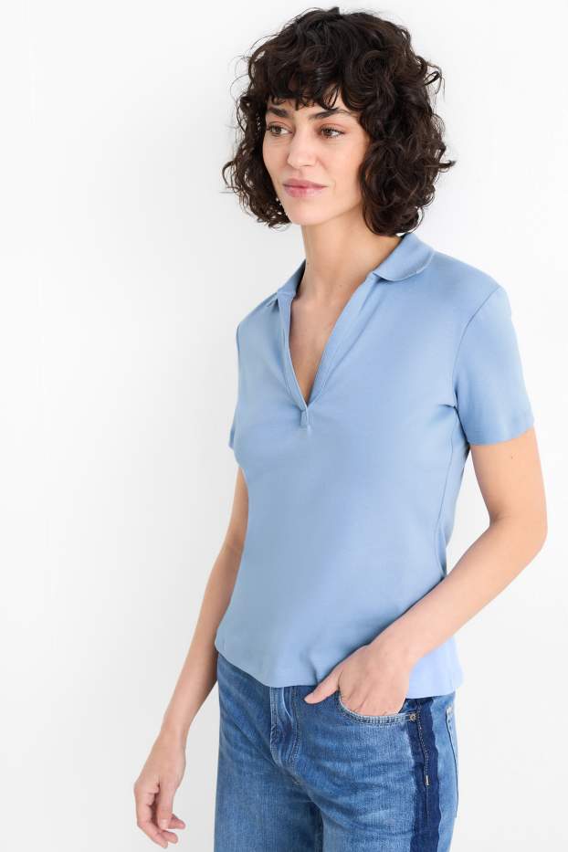 Women - Polo shirt - blue