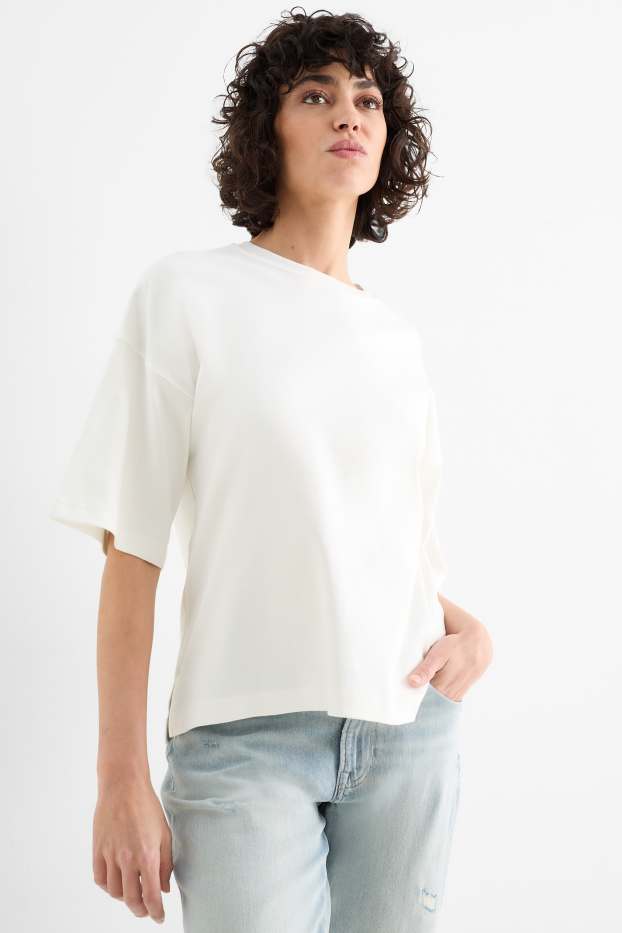 Donna - T-shirt basic - oversize - bianco