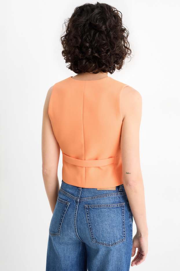 Dames - Business-gilet - getailleerd - oranje