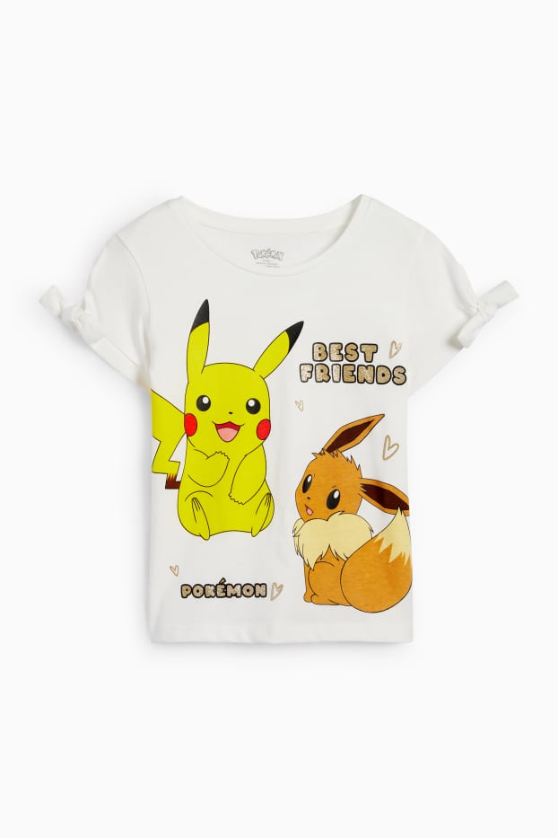 Children Girls - Pokémon - short sleeve T-shirt - white