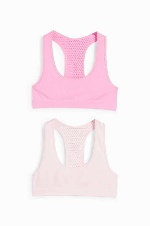 Kinder Mädchen - Multipack 2er - Bustier - rosa
