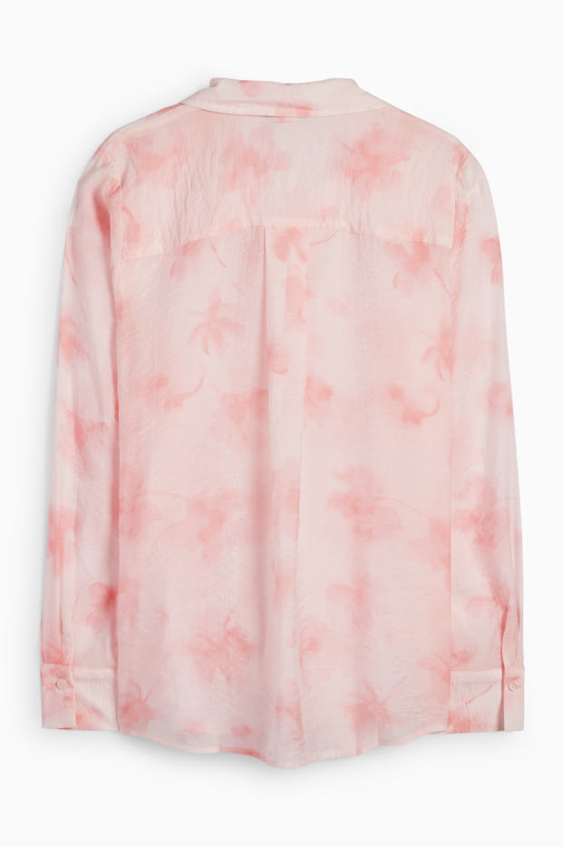 Women - Blouse - patterned - rose