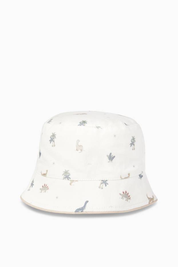 Bébés garçons - Dinosaures - bob pour bébé - blanc crème