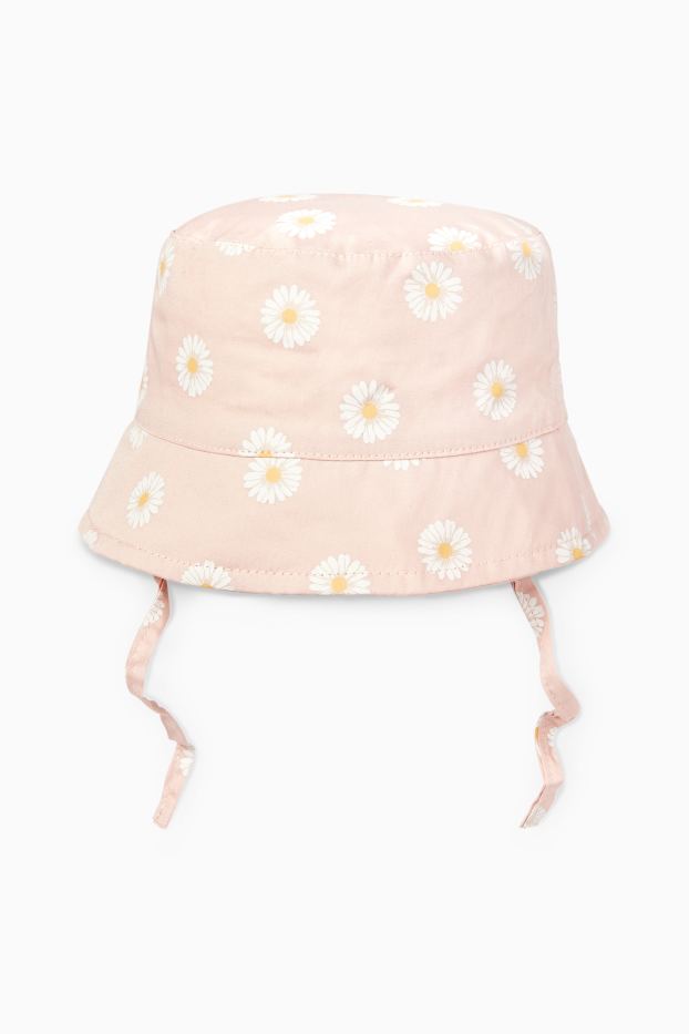 Nadó nena - Barret per a nadó - de flors - rosa