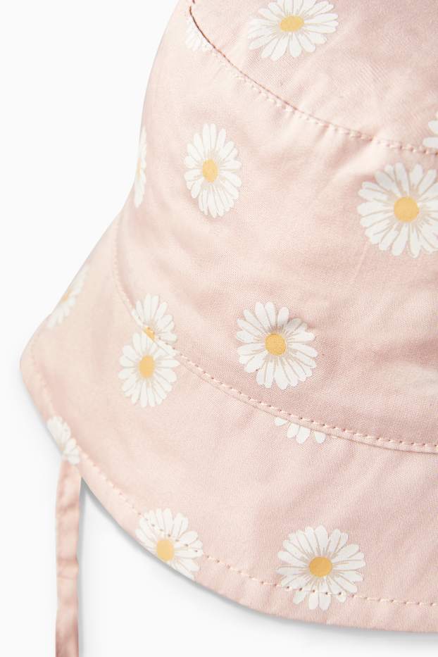 Nadó nena - Barret per a nadó - de flors - rosa