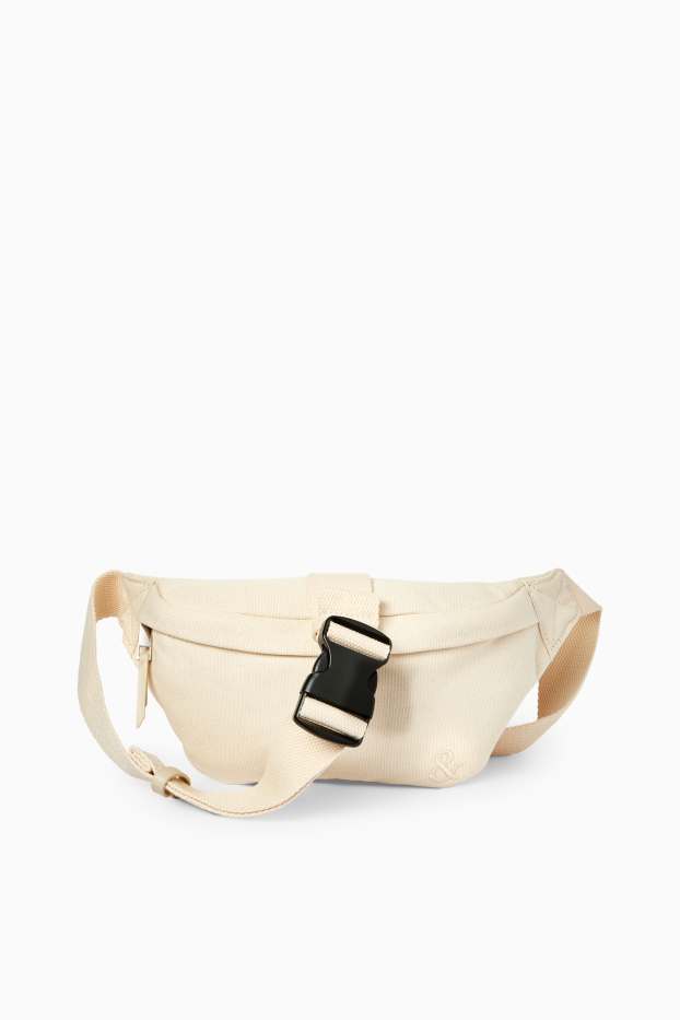 Hommes - Sac banane - blanc crème
