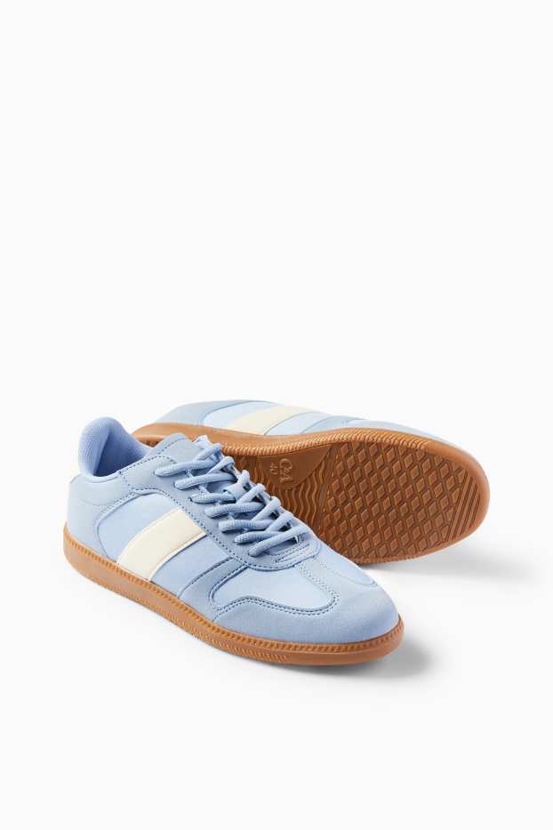 Femei - Încălțăminte sport - imitație de piele - albastru deschis