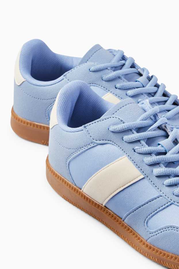 Femei - Încălțăminte sport - imitație de piele - albastru deschis