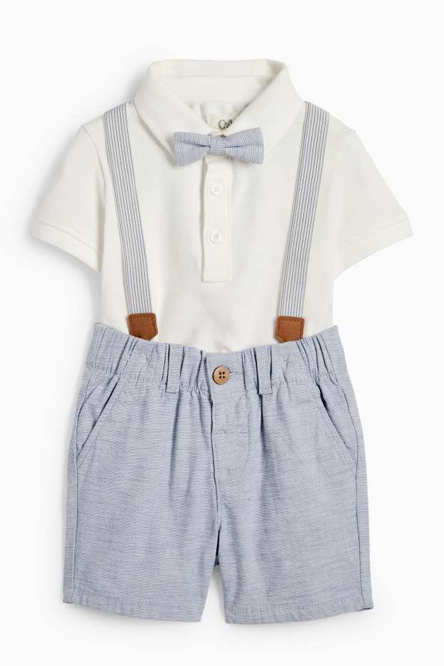 Bébés garçons - Tenue pour bébé - 3 pièces - blanc crème