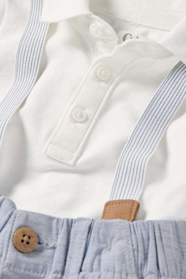 Bébés garçons - Tenue pour bébé - 3 pièces - blanc crème