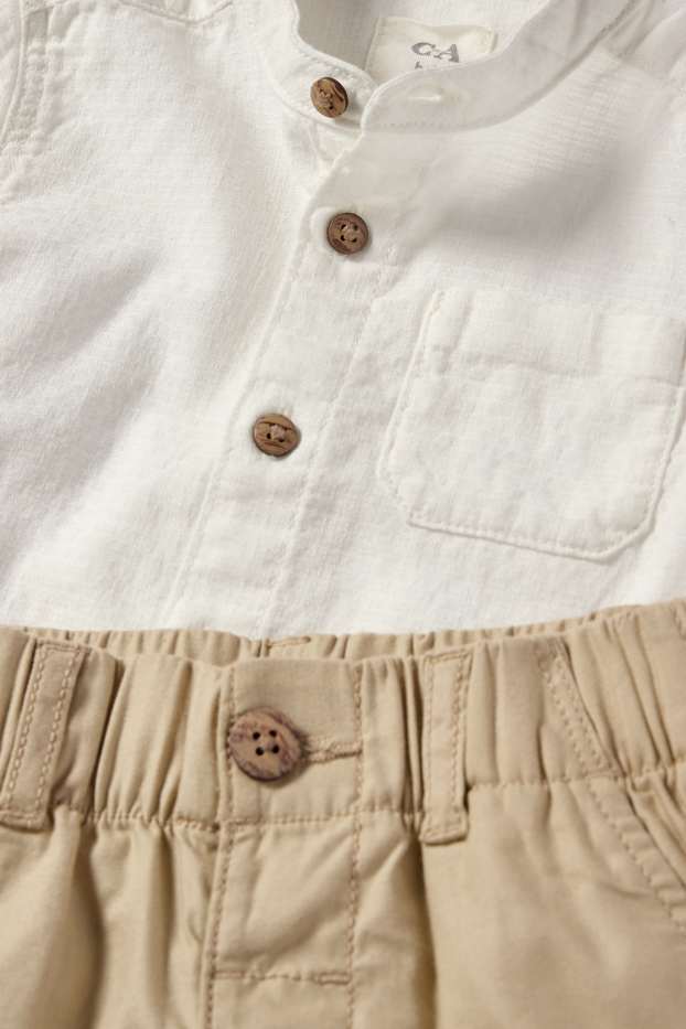 Baby Buben - Baby-Outfit - 2 teilig - cremeweiß