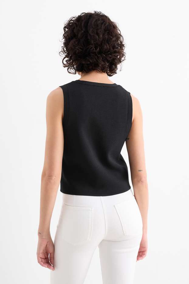 Femmes - Gilet de maille - noir