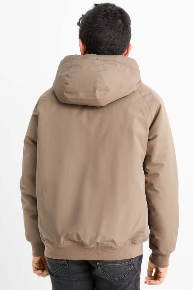 Kinder Buben - Jacke mit Kapuze - beige
