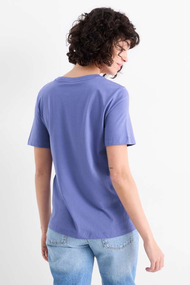 Damen - T-Shirt - Regular Fit - blau