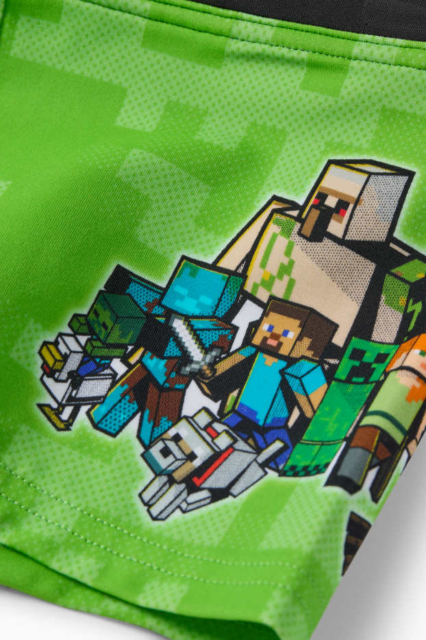 Kinder Jungen - Minecraft - Badehose - LYCRA® XTRA LIFE™ - hellgrün