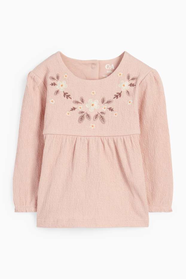 Bebés niñas - Florecitas - conjunto para bebé - 3 piezas - rosa