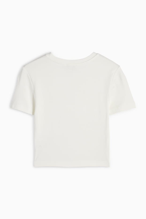 Femmes - T-shirt court - blanc
