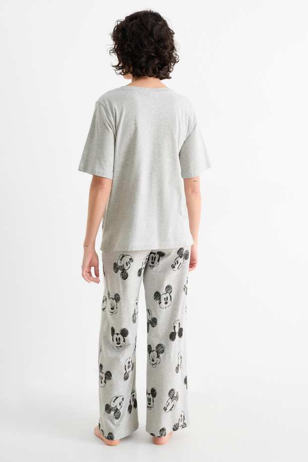 Mujer - Pijama - Mickey Mouse - gris claro jaspeado