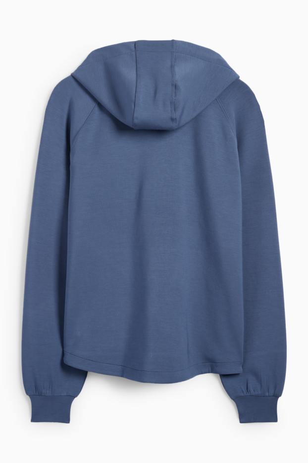 Dámské - Funkční mikina s kapucí - tmavomodrá