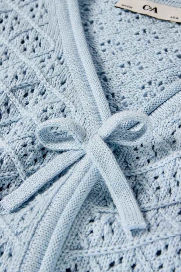 Copii - Fete - Cardigan tricotat - albastru deschis