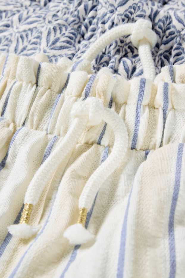 Kinder Mädchen - Multipack 2er - Shorts - gemustert - cremeweiss