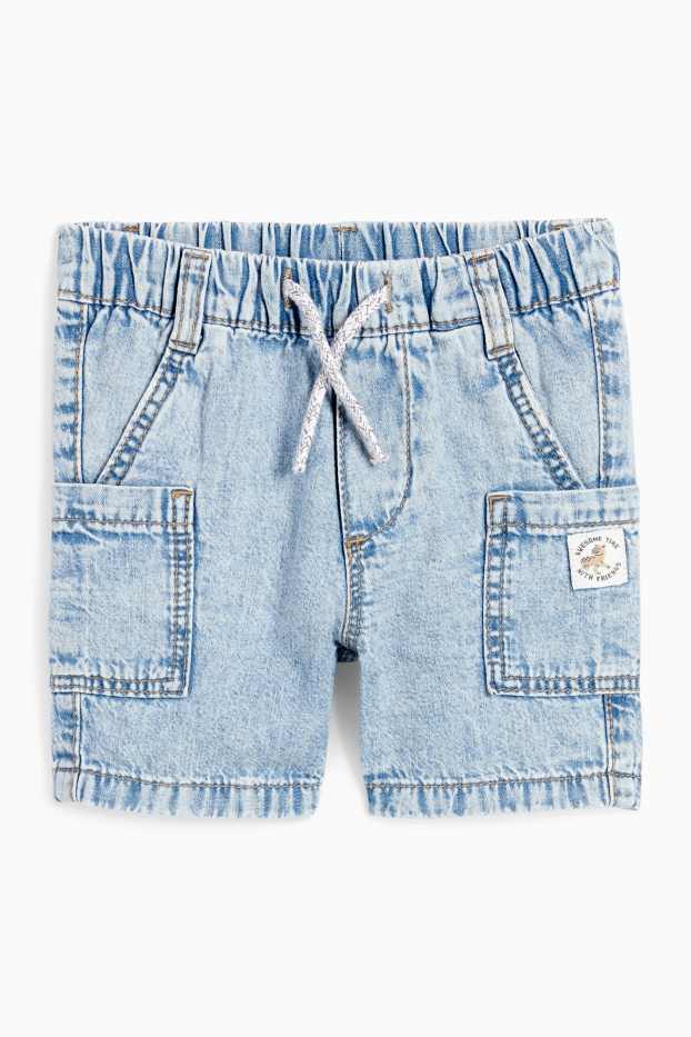 Miminka - chlapci - Džínové šortky pro miminka - džíny - světle modré