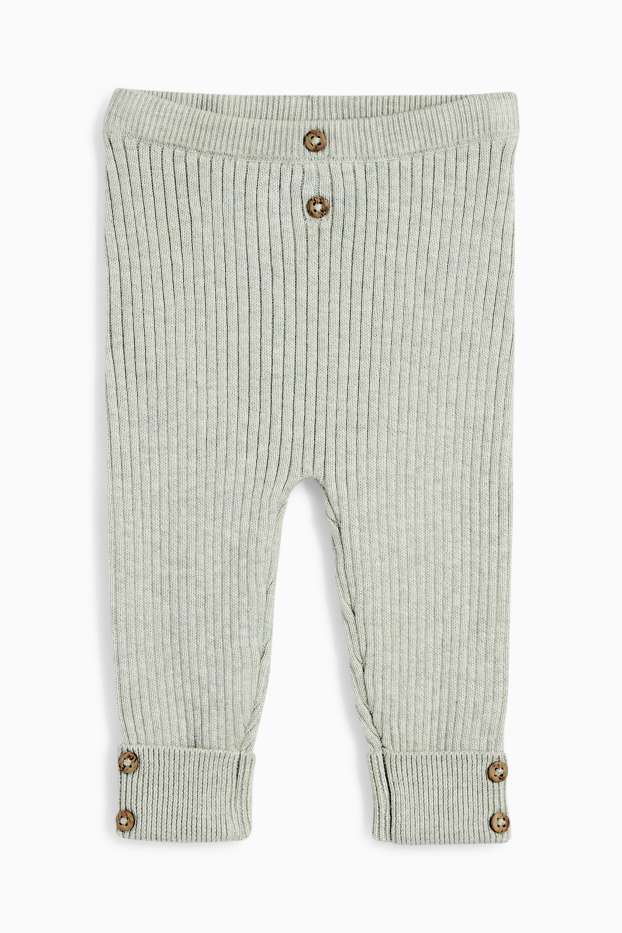 Unisex - Baby-Outfit - gerippt - 2 teilig - mintgrün