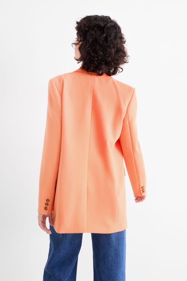 Femmes - Blazer long - regular fit - orange