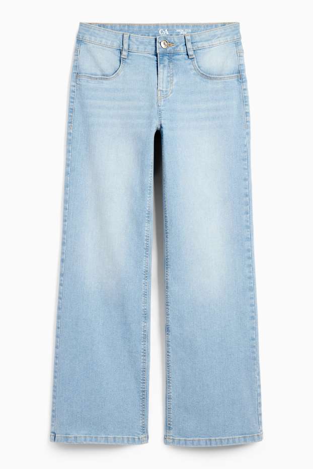 Copii - Fete - Wide leg jeans - denim-albastru deschis