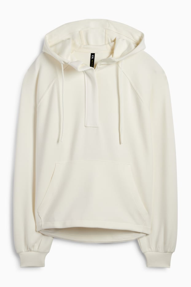 Damen - Funktions-Hoodie - cremeweiß