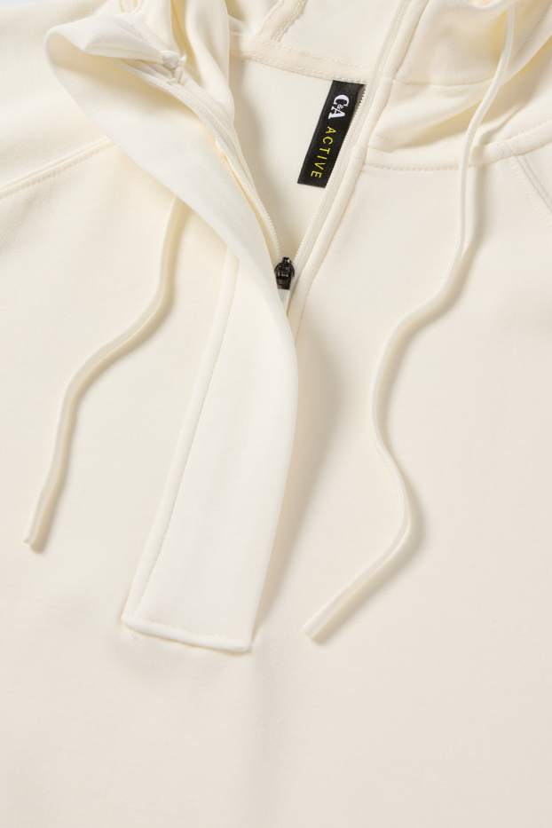 Damen - Funktions-Hoodie - cremeweiß