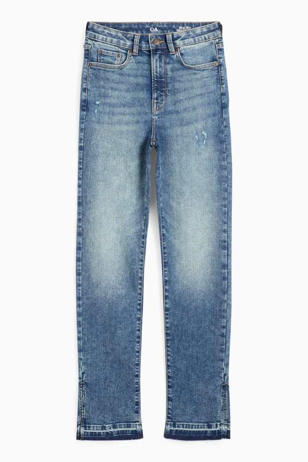 Femmes - Straight jean - high waist - jean bleu