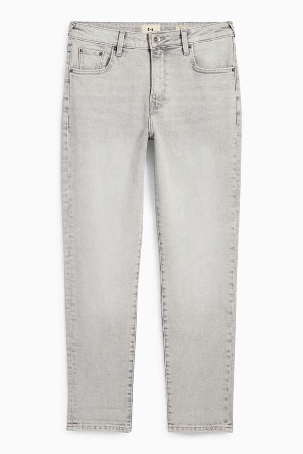 Damen - Boyfriend Jeans - Mid Waist - LYCRA® - helljeansgrau