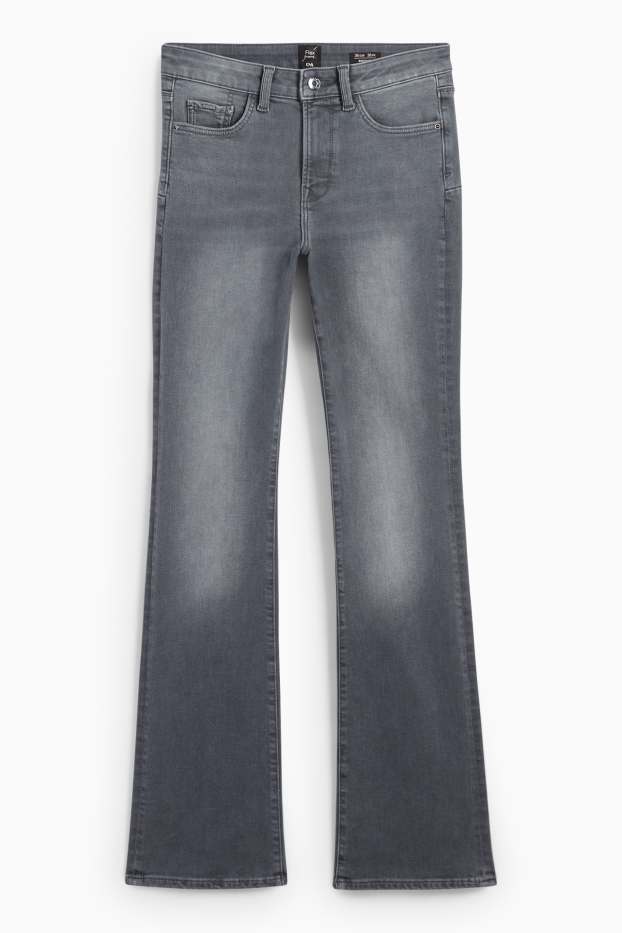 Femmes - Jean bootcut - mid waist - jean galbant - LYCRA® - jean gris