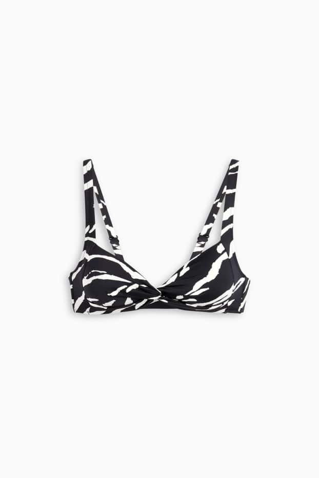Donna - Top bikini - imbottito - LYCRA® XTRA LIFE™ - fantasia - nero / bianco