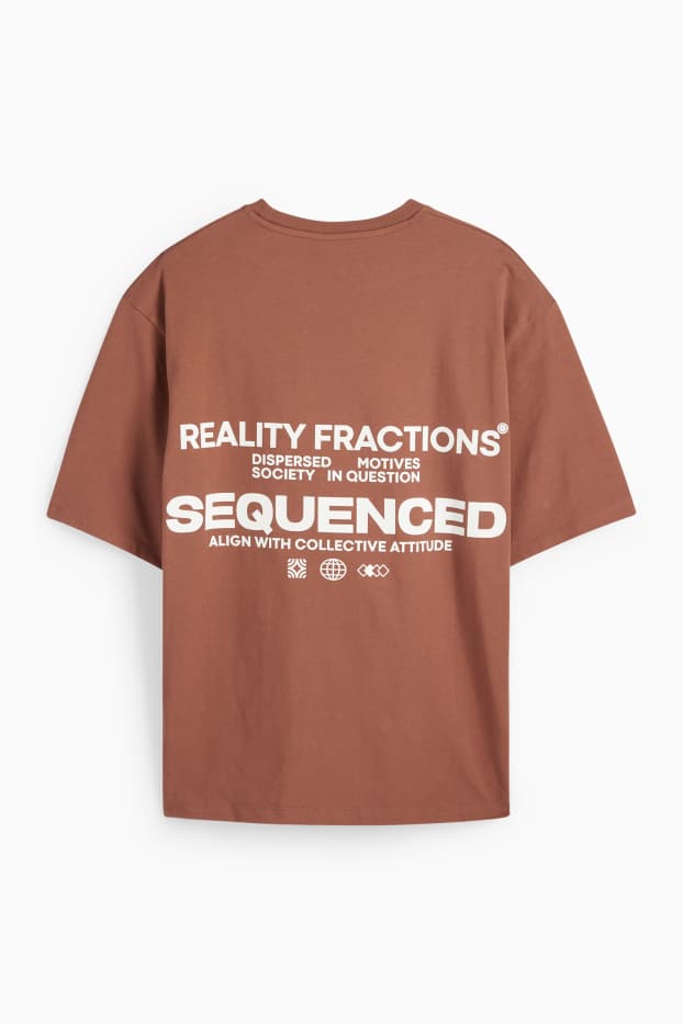 Hommes - T-shirt - oversize - marron